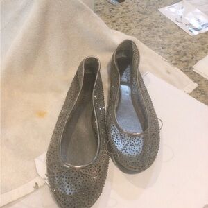 Women’s Smokey Gray Crystal ballet Flat size 11
